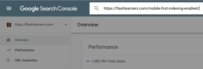 look of search console
