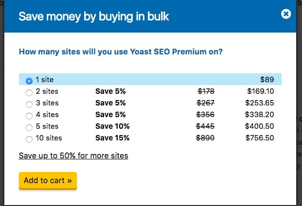 yoast seo plugin price