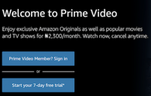Amazon prime video nigeria