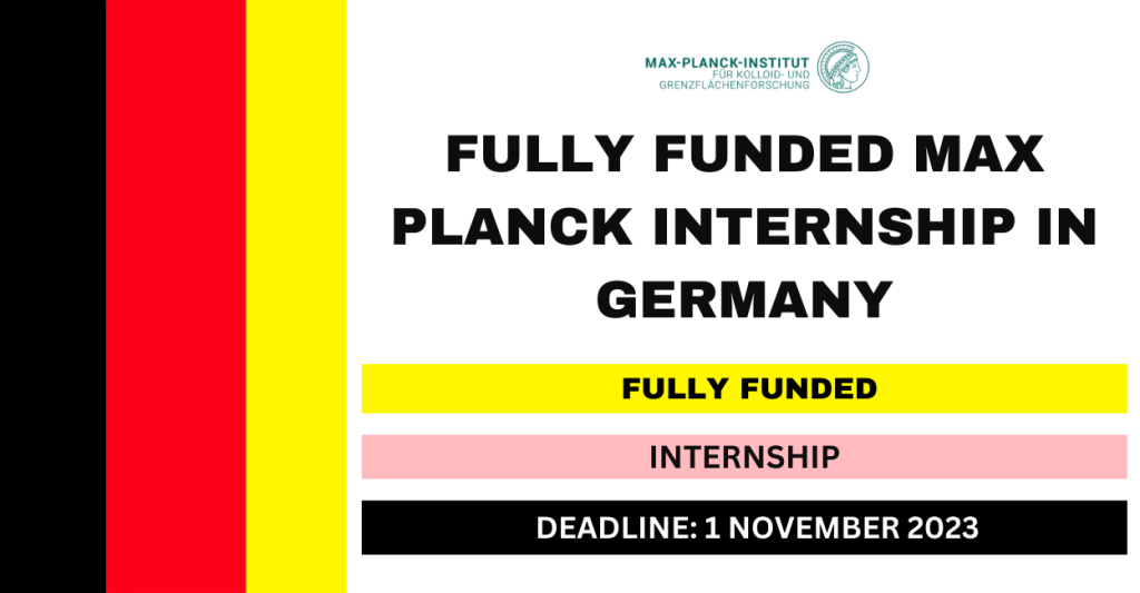 Fully funded max planck internship in germany 2024 flashlearners