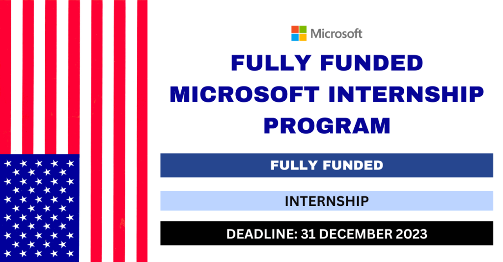 Fully Funded Microsoft Internship Program 2024 FlashLearners