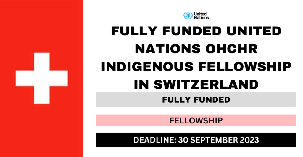 United Nations OHCHR Indigenous Fellowship In Switzerland 2024   UNITED NATIONS OHCHR INDIGENOUS FELLOWSHIP 1024x533 