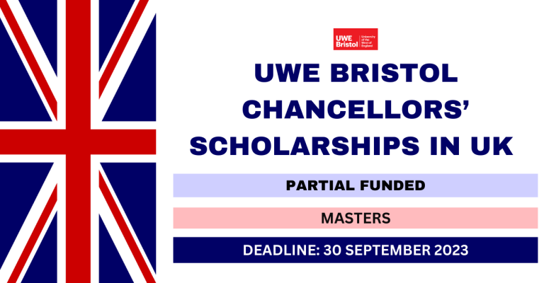 UWE Bristol Chancellors Scholarships In UK 2024 FlashLearners   UWE BRISTOL CHANCELLORS SCHOLARSHIPS 768x400 