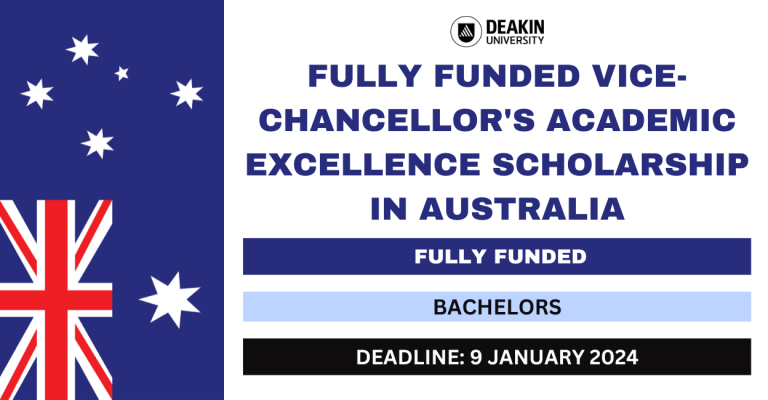 Fully Funded Vice-Chancellor's Academic Excellence Scholarship In