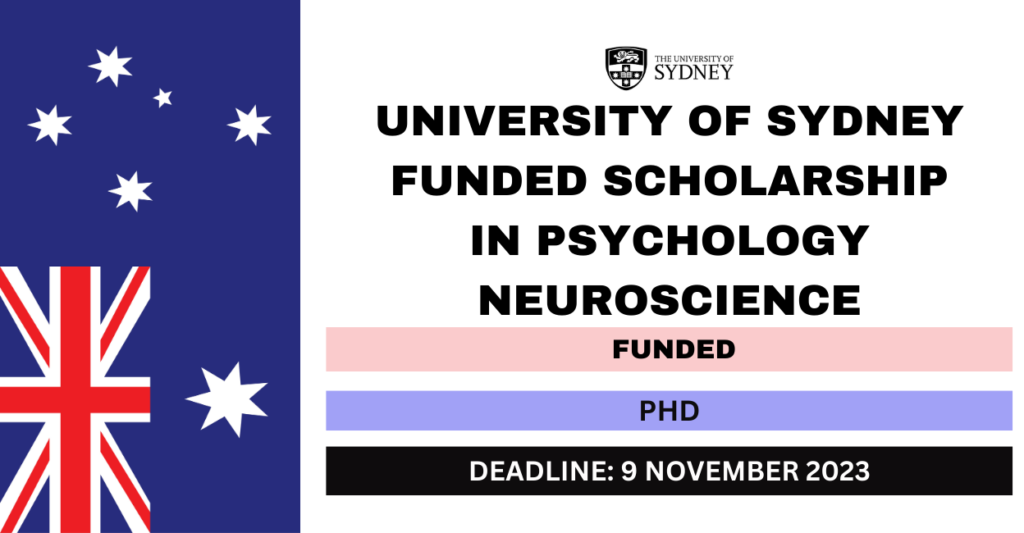 phd psychology australia scholarship