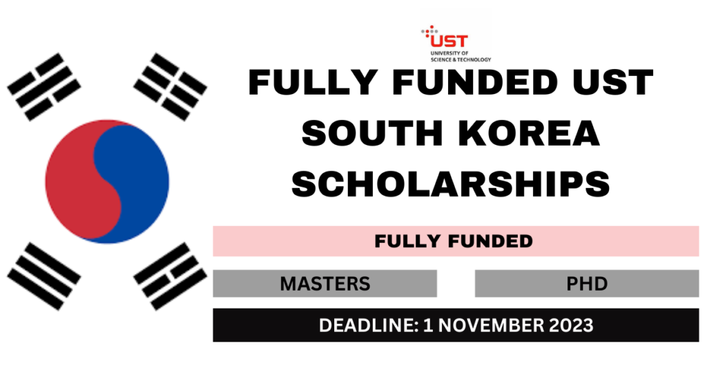 Fully Funded UST South Korea Scholarships 2024 FlashLearners