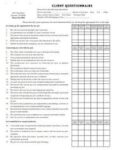 QUESTIONNAIRE TEMPLATES